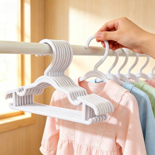 20 peças cabide infantil de 11 polegadas, e - cabide para guarda-roupa de , cabide de 10 polegadas, adequado para roupas infantis, roupas de casa, vestidos, armazenamento e organização de roupas para economizar
