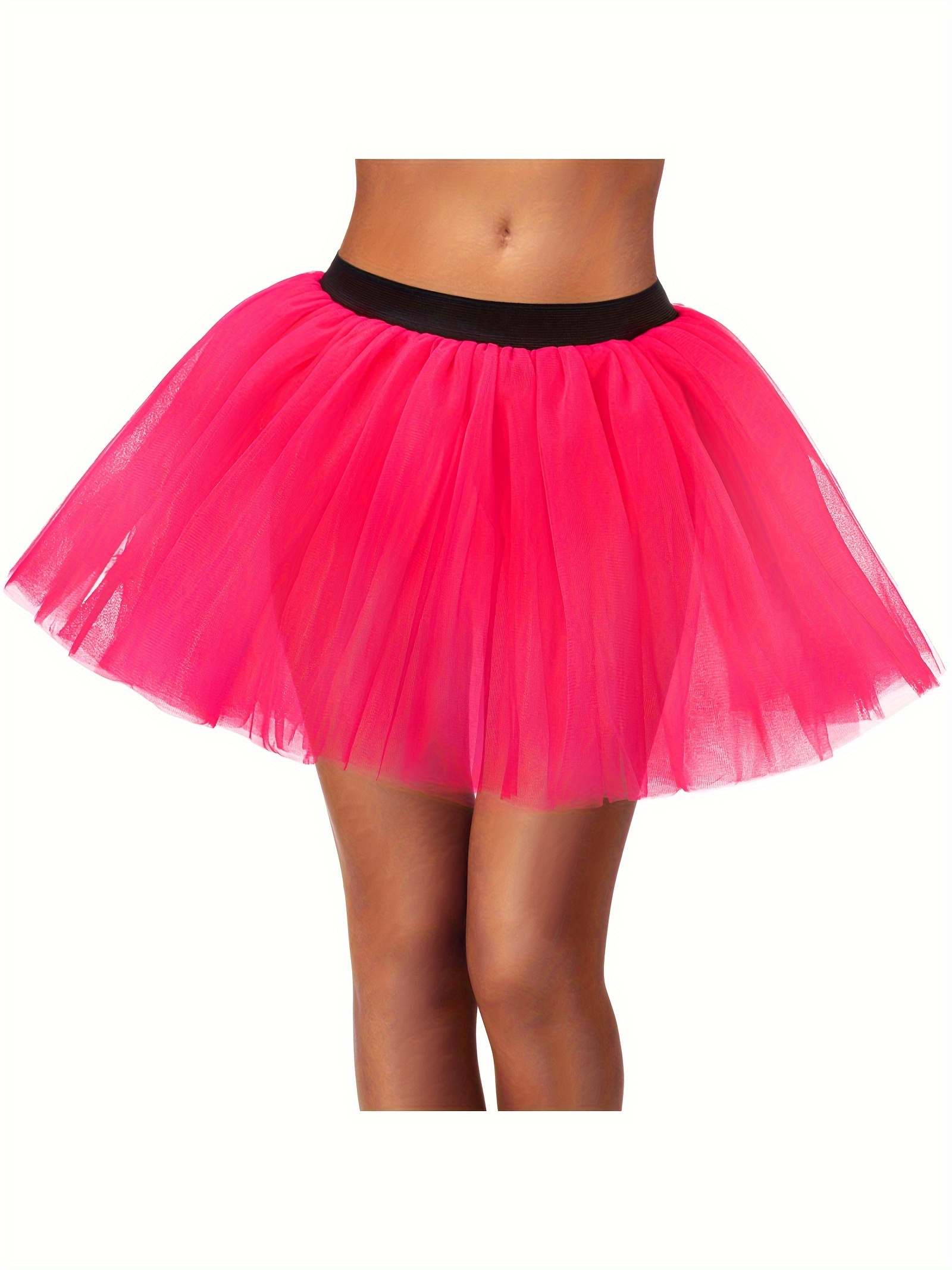 womens 3 layered tulle ballet skirt elastic waistband ballerina skirt elegant party costume dancewear for adults