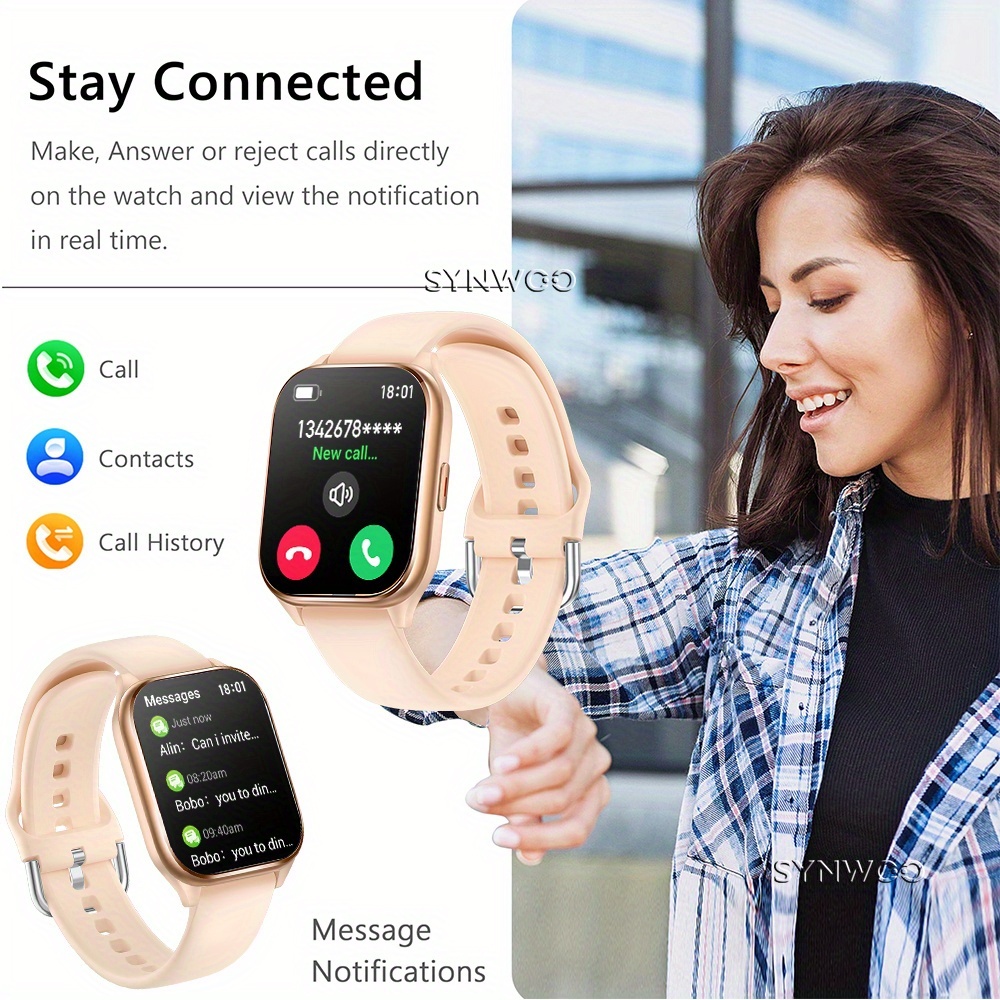 2025 New Smart Watch, (Answer/Make Calls), Fitness Tracker 2025 New Smart Watch, (Answer/Make Calls), Fitness Tracker with 110+ Sport Modes, /Step Monitor, Pedometer, Activity Tracker, Ladies Smartwatch