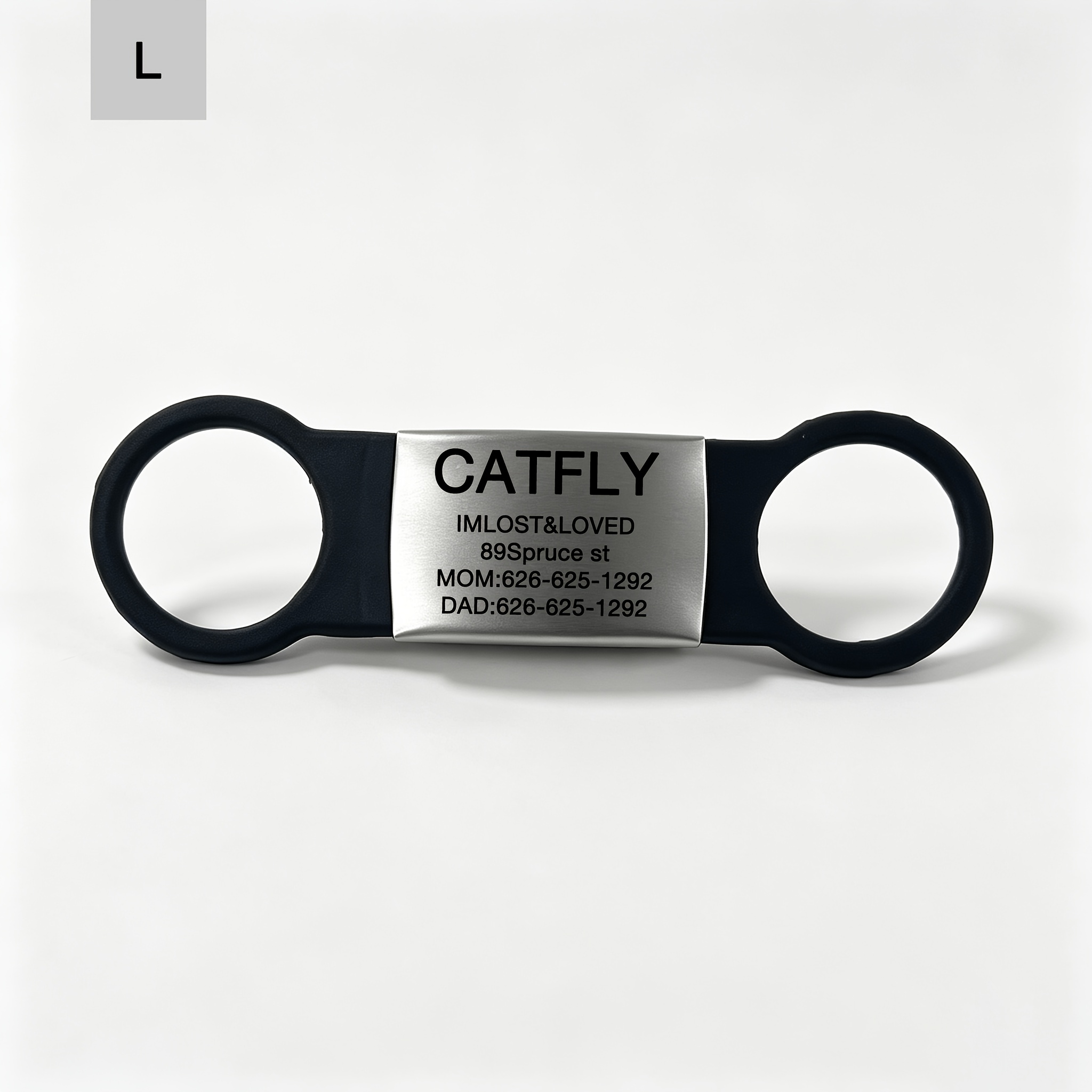 Stainless Tag, Custom Name Address Phone Number, Dog Anti-lost, 6 Models Optional, Silent Collar Additions