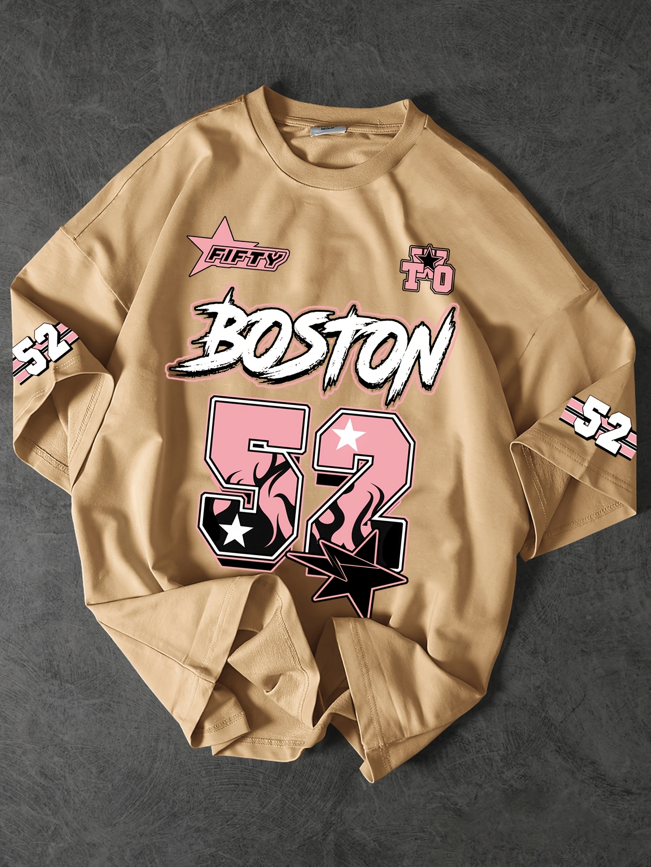 camiseta streetwear hombre estampado vintage llama número 52