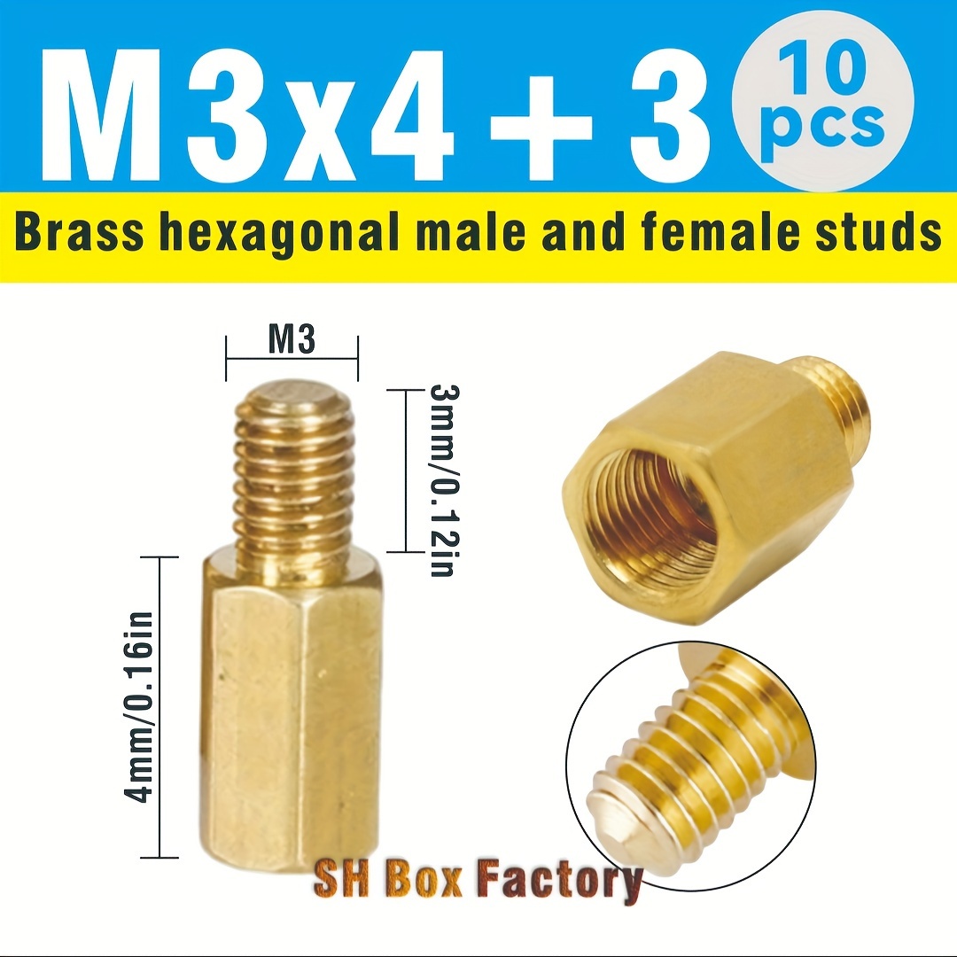 M2 M2.5 M3 M4 ダブルパス六角真鍮オスメススタンドオフボード柱 