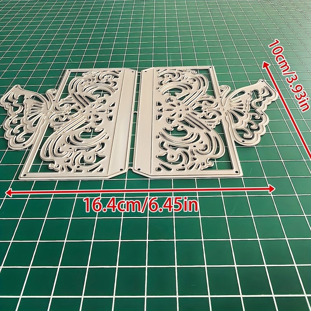 E-shop 1 Stück Schmetterlingskante Falt-Metallschneidematrize, DIY -Dekoration Präge-Schneidematrize, Grußkarten-Herstellungsvorlage, geeignet für