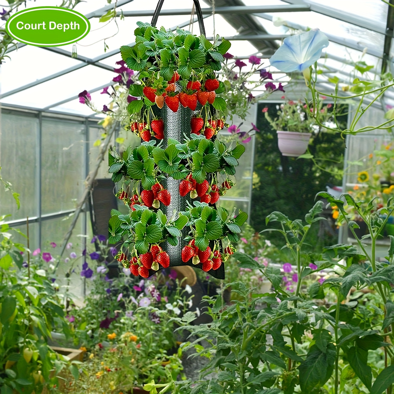 1 pack 3 3 opening hanging strawberry grow bag vertical - Temu Mexico