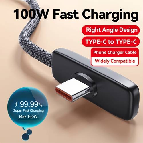 max 100w schnellladekabel, typ c auf typ c datenkabel, multifunktionales datenkabel, auto-datenkabel, für iphone 17-iphone 15 serie, samsung s25 usw., geflochtenes typ-c ladekabel