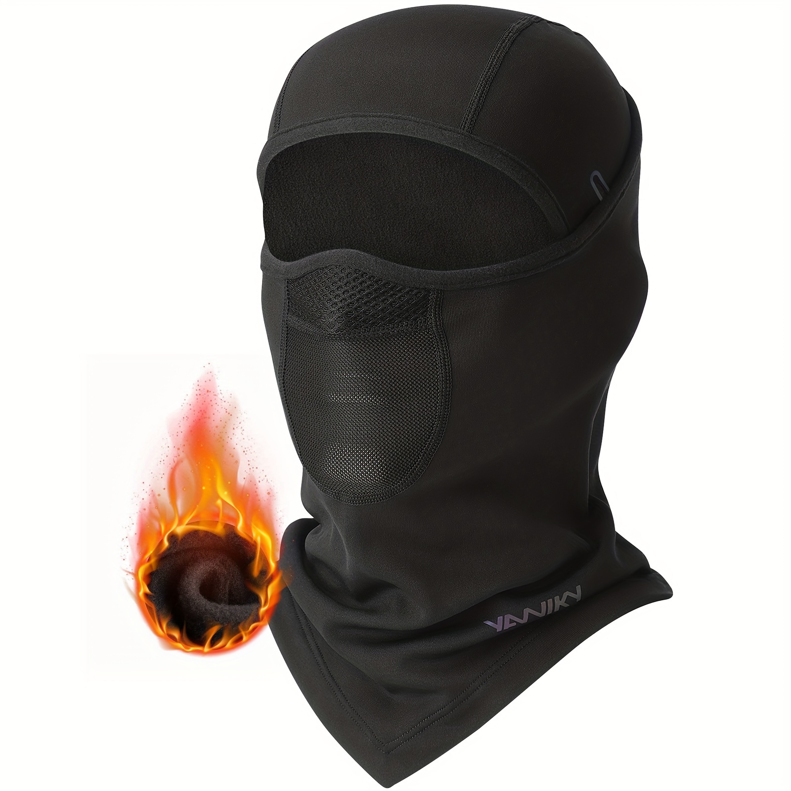 

Yaniky Thermal Fleece Balaclava Ski Mask With Breathable Mesh & Goggles Hole - Windproof, Warm, Moisture-wicking For Snowboarding, Motorcycling & , Yaniky