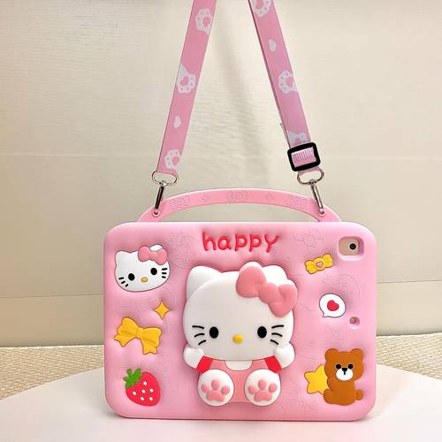 cute cartoon foldable kt compatible for ipad air 7 protective case pro 11 huawei matepad se tablet case