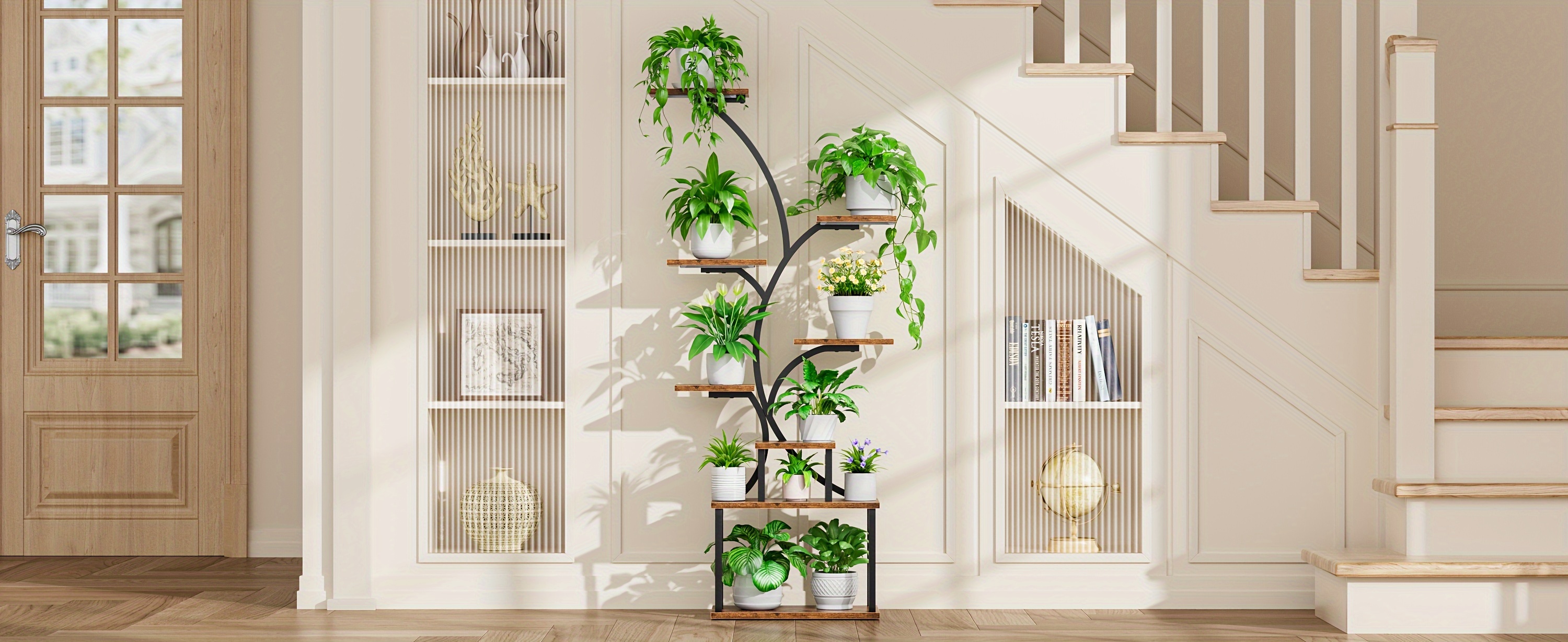 plant stand indoor   light 8 tiered tall plant stands for indoor plants multiple metal plant shelf display rack holder flower stand for indoor plants living room garden patio Product details 4