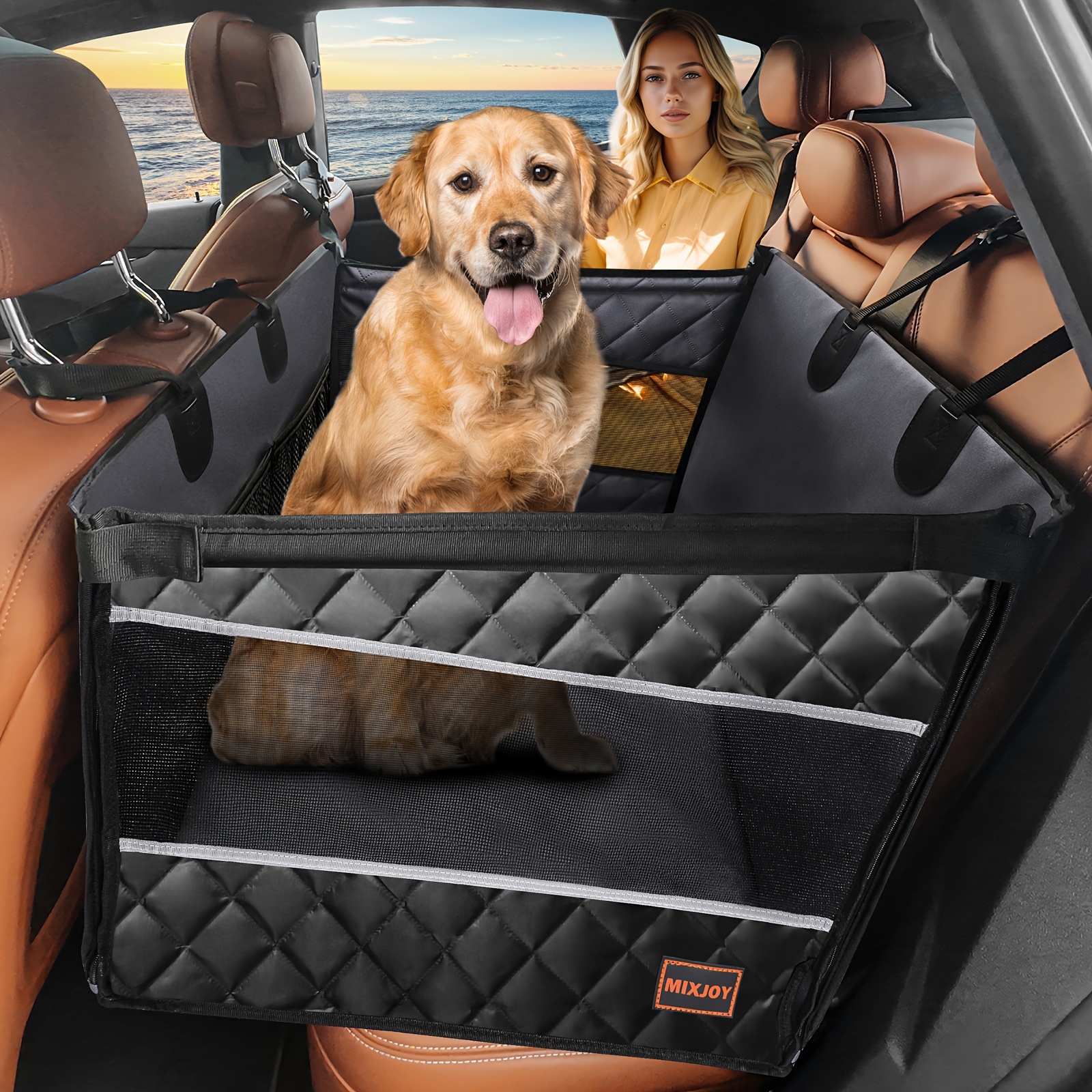 

Dog Car Seat For Large Medium Dogs, Back Seat Extender For Dogs, Waterproof Dog Carseat, Dog Car Seat Medium Sized Dog, Car Hammock For Dogs-storage Pocket, Pet Seat Cover For Cars/suv/truck (l)