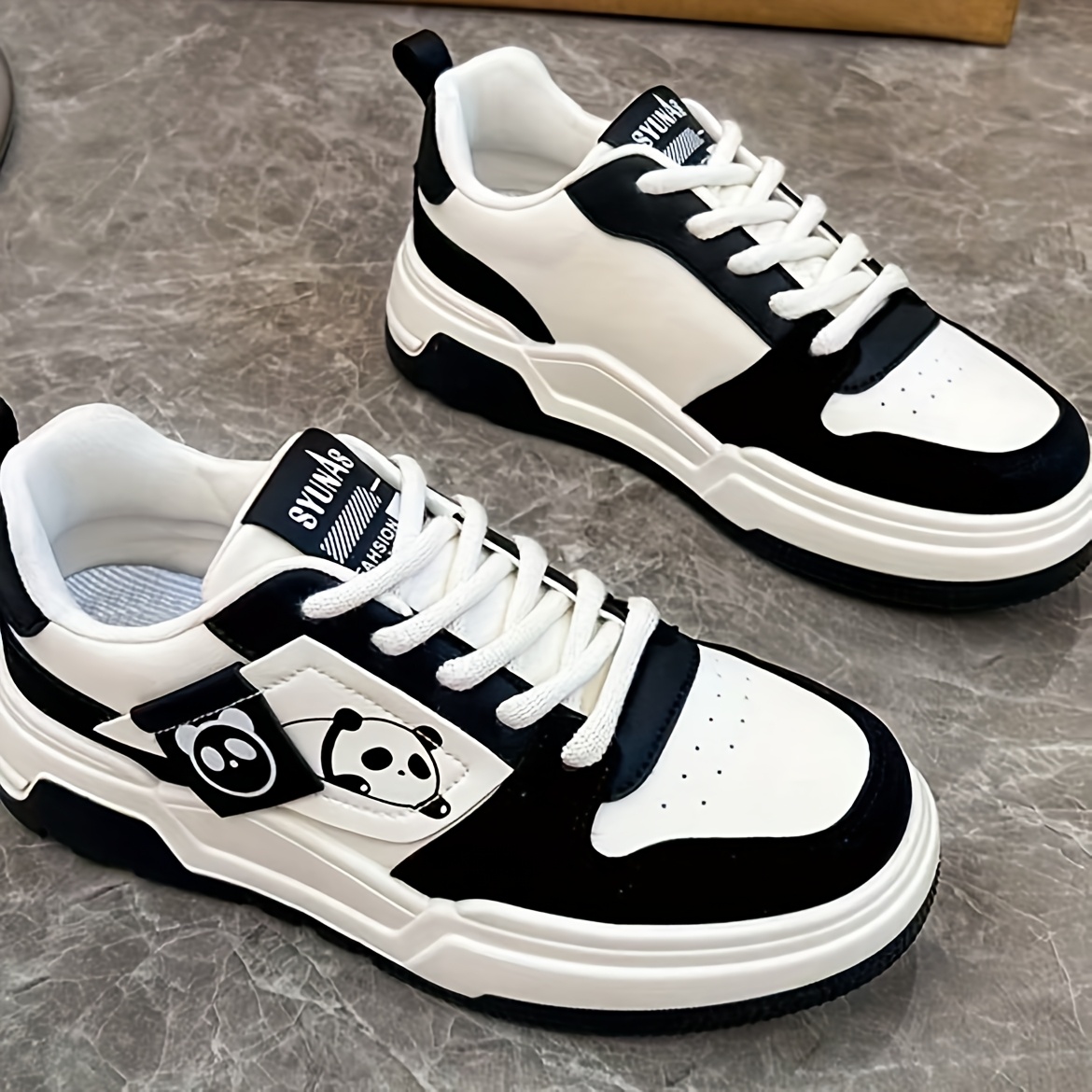 Alternative view of Zapatillas de Mujer con Aumento de Altura Jumbo - Sneakers Bajos con Cordones, Suela Antideslizante, Plataforma…