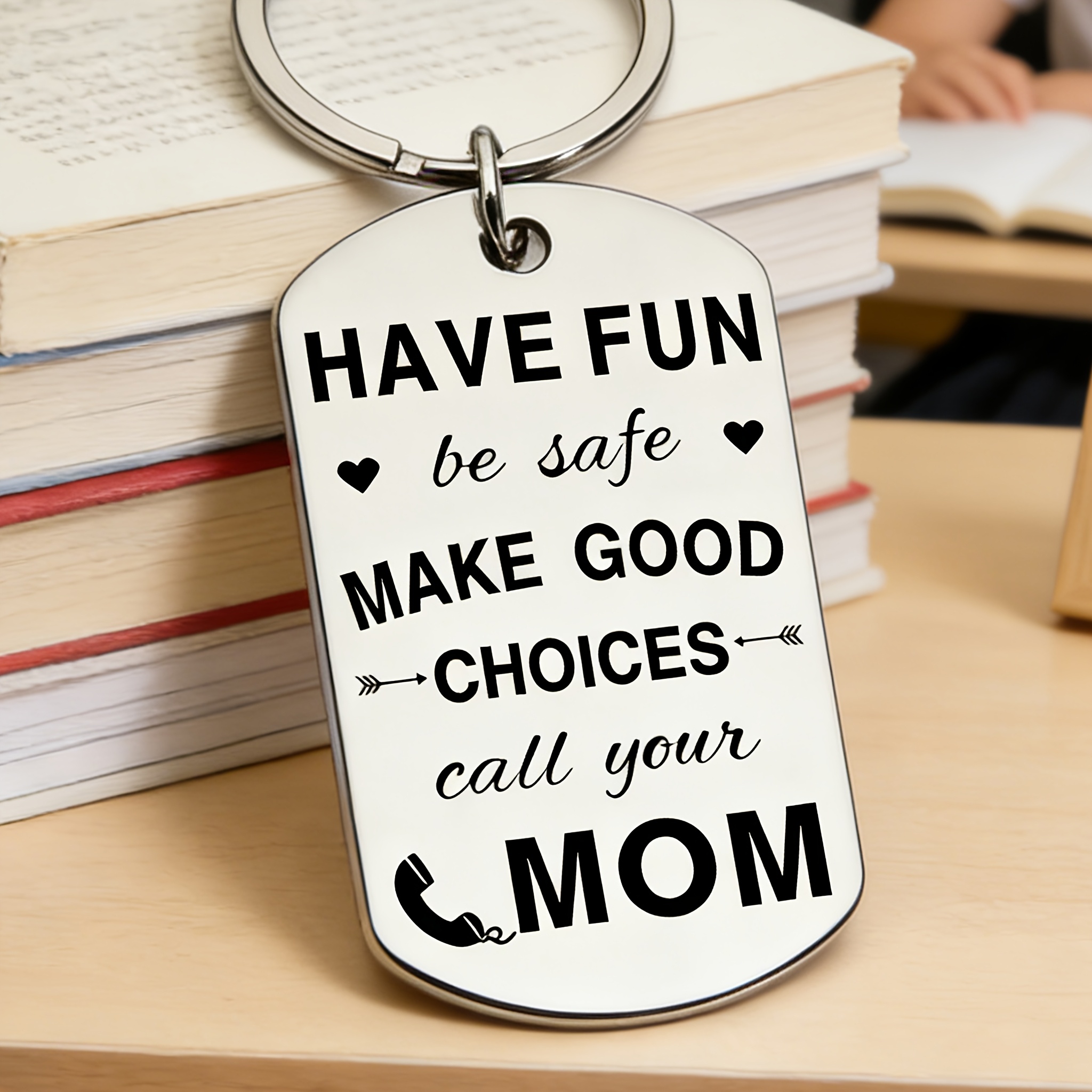 TEMU Stainless Steel Keychain With Is A Thoughtful Gift Suitable For Men And Women, Expressing Family , An For Birthdays, Christmas, Graduation