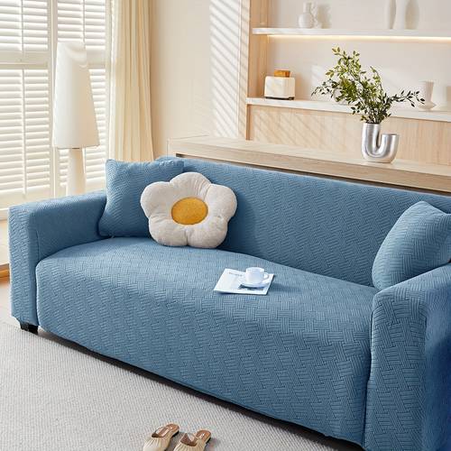 solid striped elastic sofa season jacquard room sofa cover anti scratch cat home sofa protector elastic rope fixed suitable for living room bedroom office