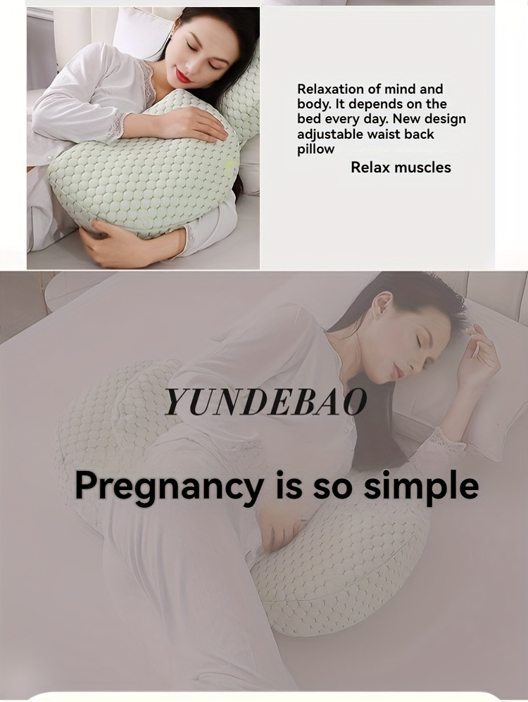 2 pack soft polyester pregnancy side sleeping pillows adjustable multi position cushions with detachable cover lumbar support for back hip and leg relief travel wedge for maternity discomfort relief details 15