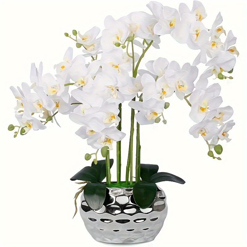 

2pcs Lifelike Artificial Orchid Stems - Weddings, Engagements, Birthdays & Bridal Showers | Ideal For Decor | No Vase Included