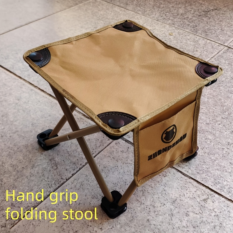 portable folding chair hand grip durable metal frame easy Temu Oman