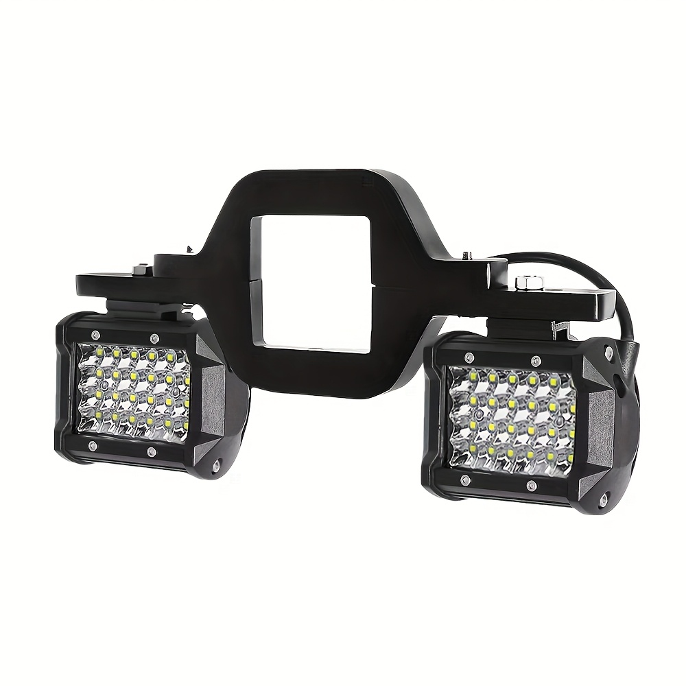 TEMU 4-inch 72w Led Work Light & Reverse Camera Mount Kit, Durable Aluminum Tow Hitch Bracket For 2" Receivers, With High-quality Shell, Fits Trucks, Suvs, Trailers, Rvs - Shockproof, Without Battery