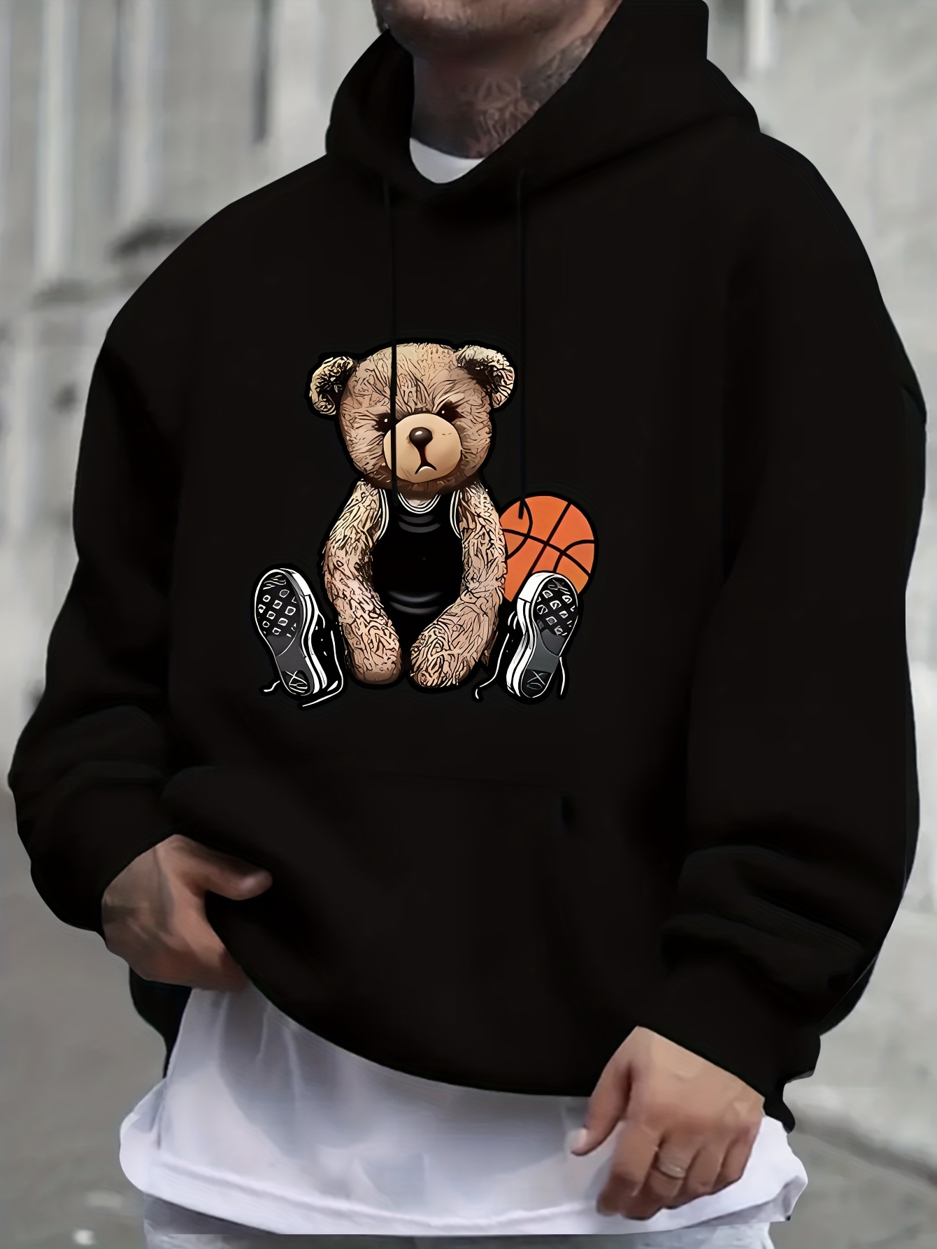 men bear sweatshirt sold on Temu United States