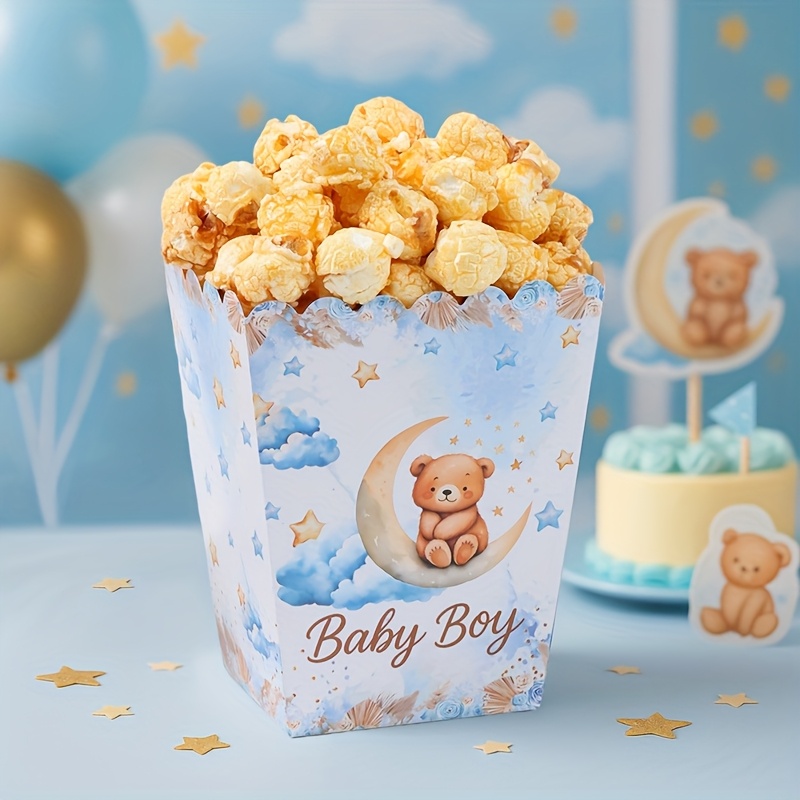 Popcorn Bags Jungle Themed Baby Shower Favors Popcorn Boy Baby
