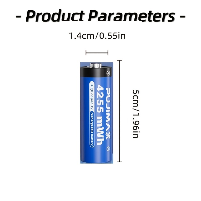 TEMU 12 Pack 4255mwh 1.5v Aa Rechargeable Battery Box, , Rechargeable Aa Lithium And Usb-c Charging Box