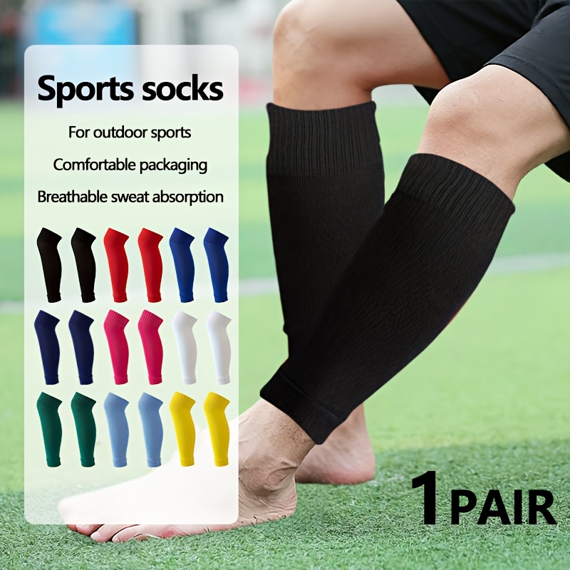 1 par de calcetines de fútbol   la  , tejidos cómodos, transpirables y absorbentes de   para entrenamiento de fútbol, correr y deportes  , calcetines   elasticidad,   calcetines deportivos para hombres y mujeres, equipo de entrenamiento deportivo