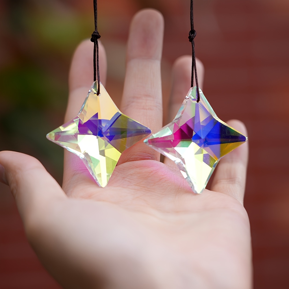 

Unici 2--shaped Prism Suncatcher, Hanging Pendant For Home & Garden Decoration