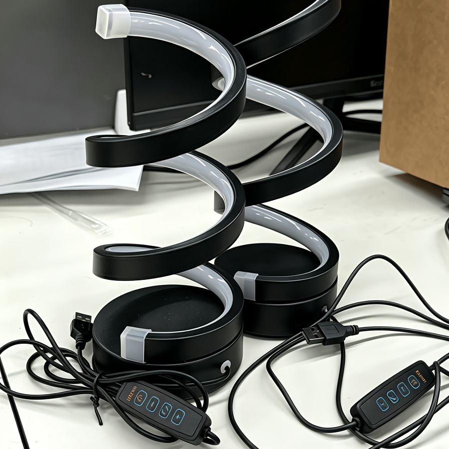 TEMU Lampe de bureau LED minimaliste 1 ou 2 pièces disponibles, 2 modes d'éclairage blanc chaud et blanc froid, 10 niveaux de luminosité à graduer,