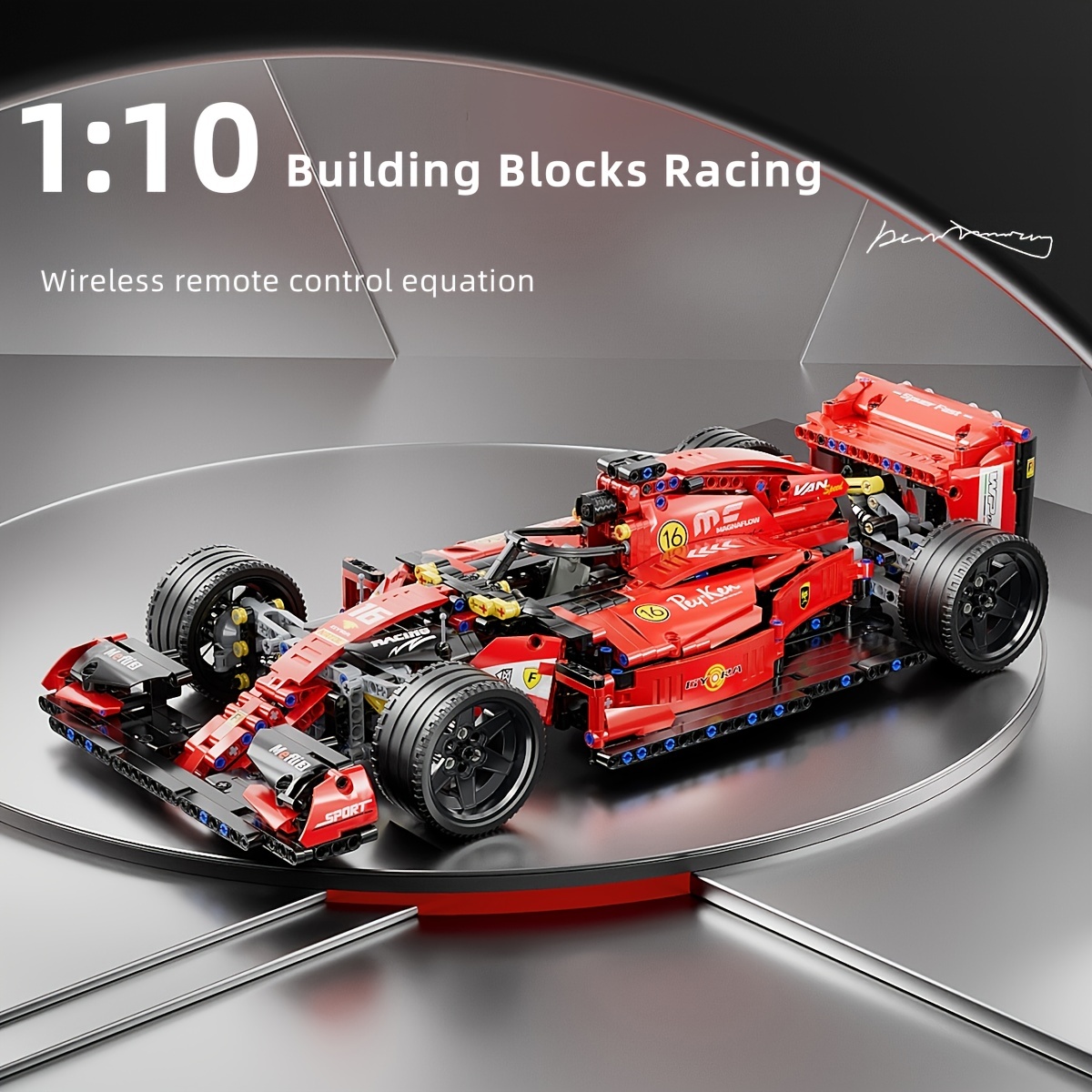 

1163pcs Building Block Car, 1:10 Formula Racing Car Design, Cool Red Appearance Puzzle Toys, Simple And Easy Assemble, Holiday/birthday/new Year Gift