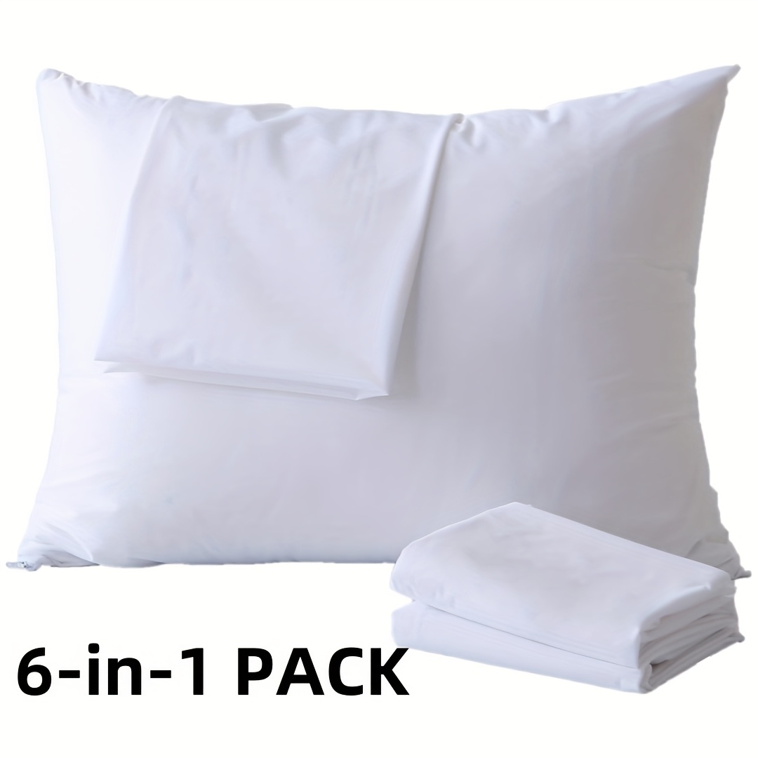 4 Federe Protettive Per Cuscini Standard, Impermeabili E Antiallergiche, Con Cerniera, 53x68cm, Traspiranti, Silenziose - 2