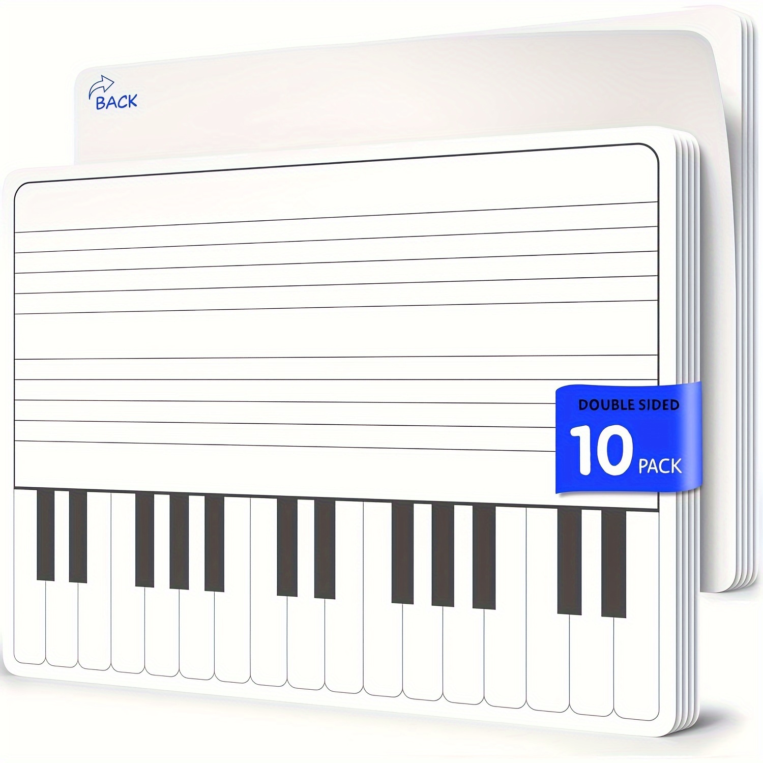 

Keyboard Practice Dry Erase Sheets 8”x12” Music Staff Whiteboard Sheets Musical Music Teacher Classroom Supplies Must Haves Pack Of 10