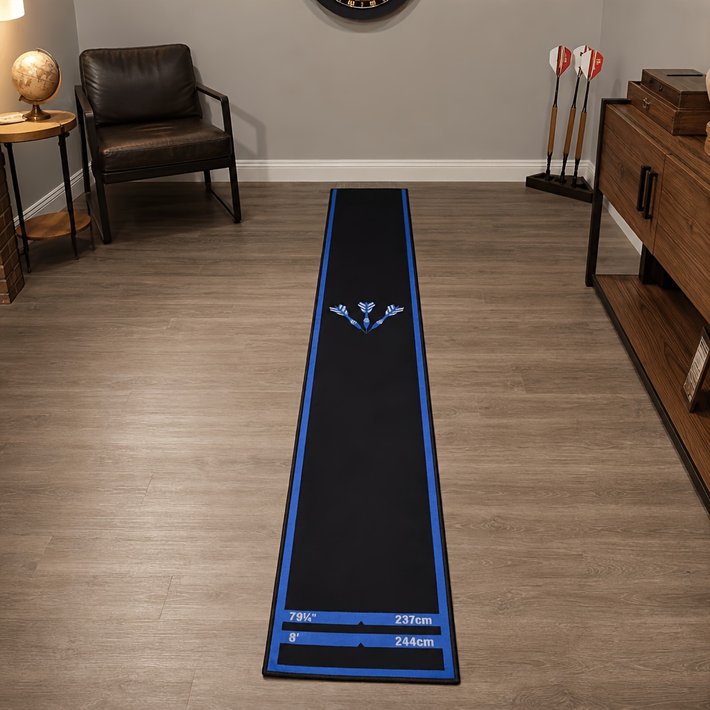 TEMU 1 30*250cm Dart Training Mat, A Practical Accessory For Home Dart Games, Featuring Clear Throwing Distance . Easy To Set Up For Compact Storage.