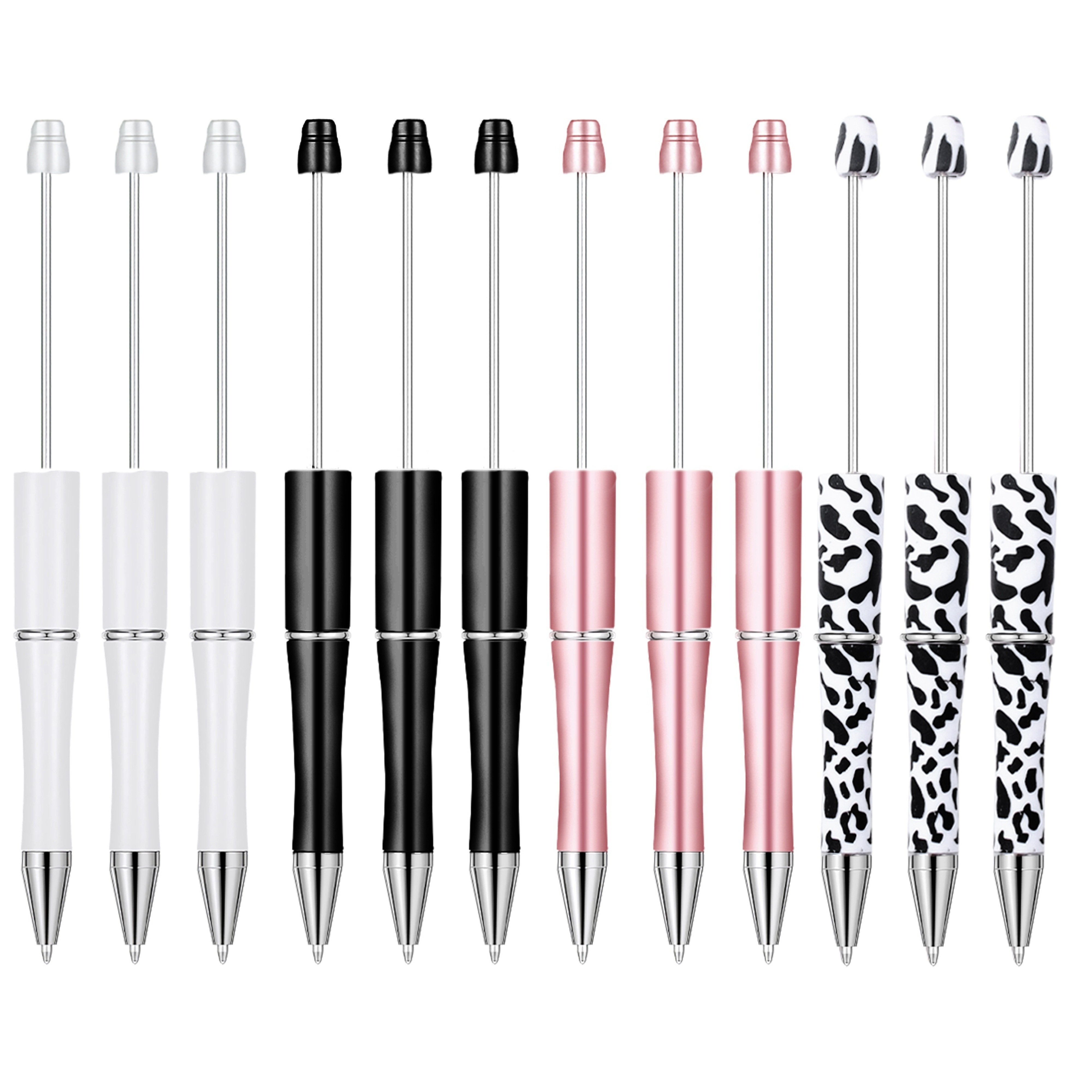 

Diy Plastic Bead Pen Creative Handmade Cow Floral Bead Pen