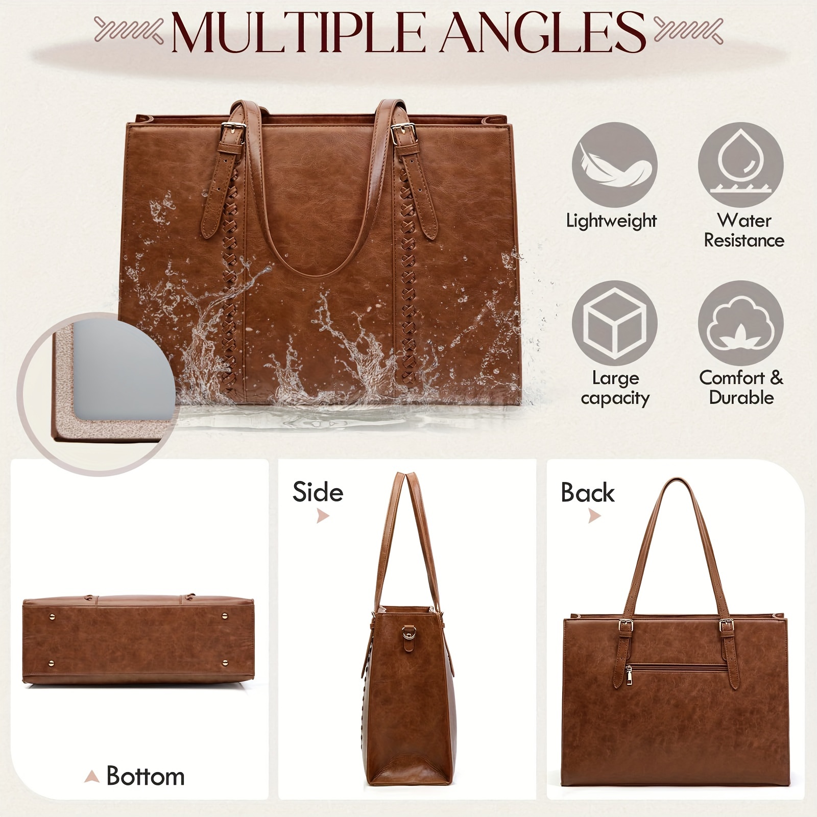 Leder Laptoptasche Für Damen – 100% Echtleder, Für Bis Zu 14 Zoll Laptop, Business-Tasche