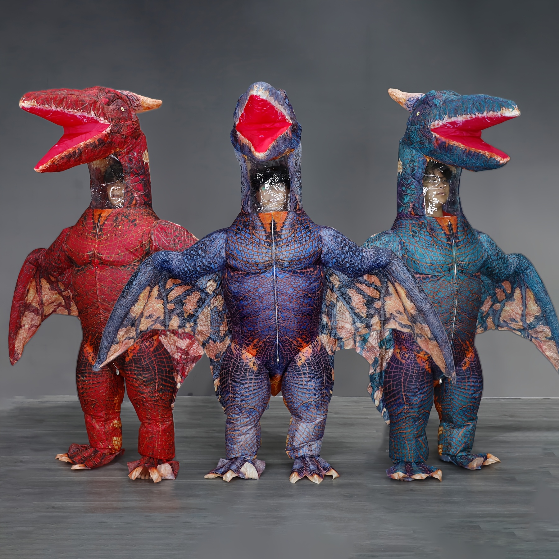 Kids Dragon Costume Set With Wings, Mask & Tail - Halloween Dress Up Accessories