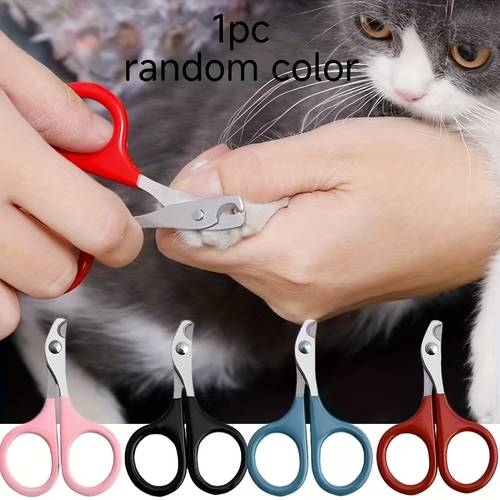 1pc random pet nail clippermade of stainless steel this professional pet grooming tool is suitable for nail dogs cats rabbits guinea and other small animals an ideal gift for christmas and halloween
