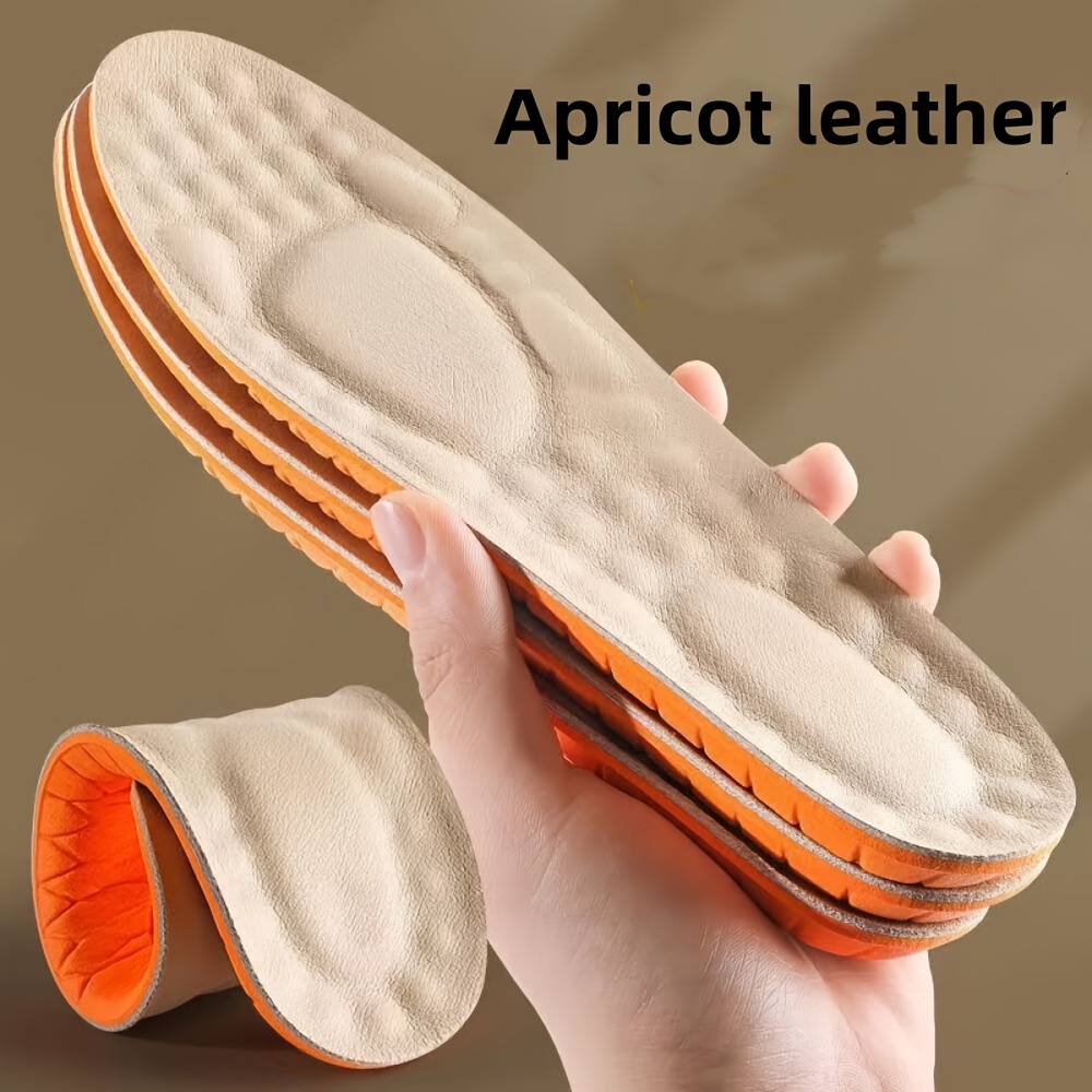 real cowhide shoe insoles thickened men's sweat absorbing Temu