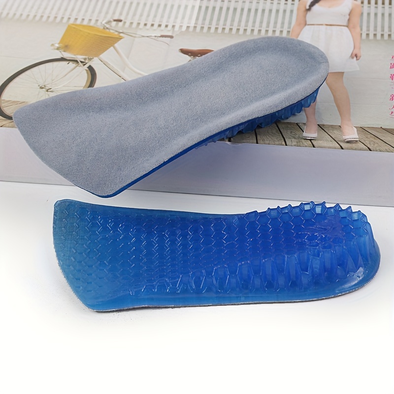 

1 Pair Foot Arch Support Insoles, Comfortable Soft Silicone, Men's And Women's Heel Insoles With Invisible Gel