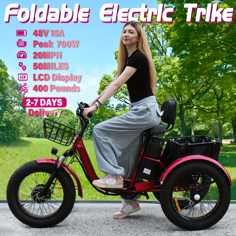 700w foldable   for elderly 48v 15ah removable   speed 20 mph 20 x4 0 fat tire       for adults   700w 3 wheel electric bike lcd dashboard   electric bike mobility scooter Product details 0