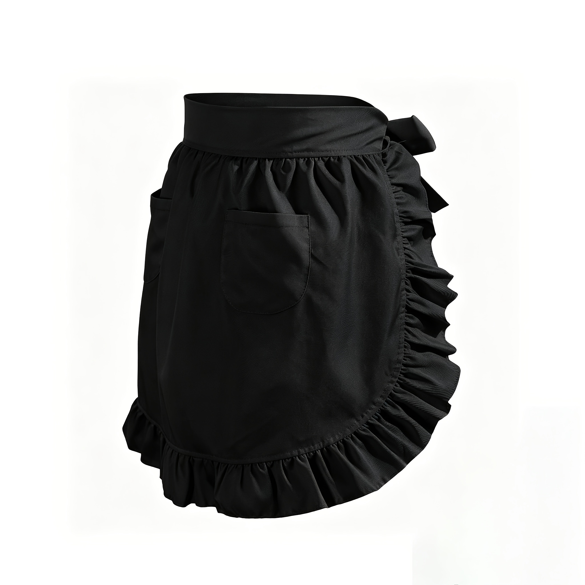 TEMU 1 delantal con volantes y bolsillo para mujer, delantal de cocina para cocineros y