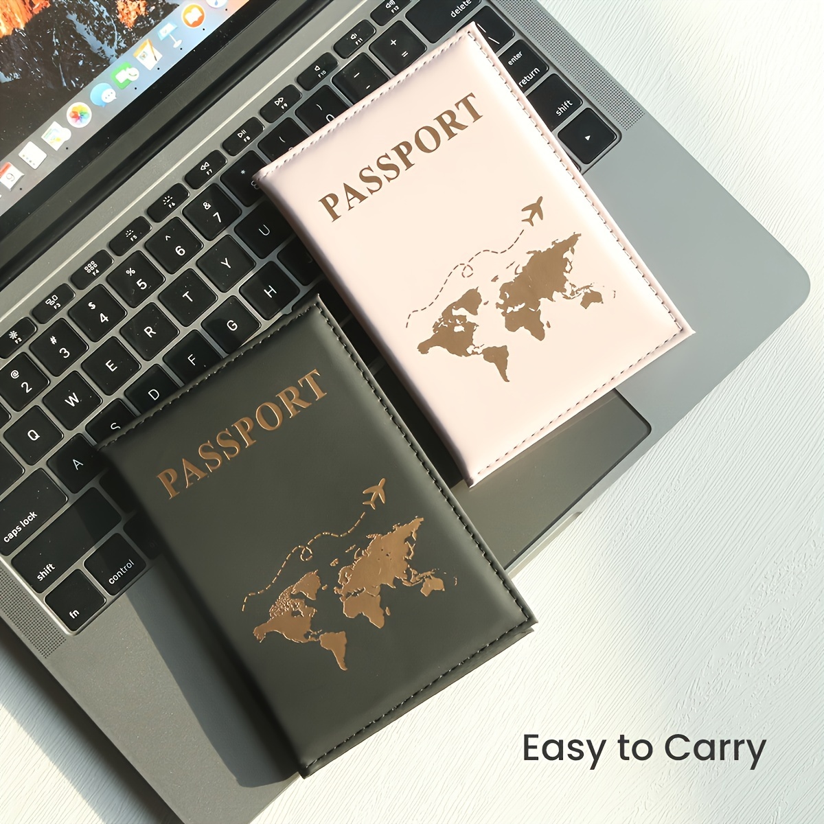 2pcs Faux Leather Passport Cover Passport Protector Passport Holder Passport Cover For International Travel