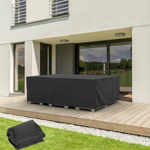 . schwerlast-möbelabdeckung für gartenmöbel | oxford-gewebe, 210d, versilberte pa-beschichtung, overlock-nähte, kordelzug