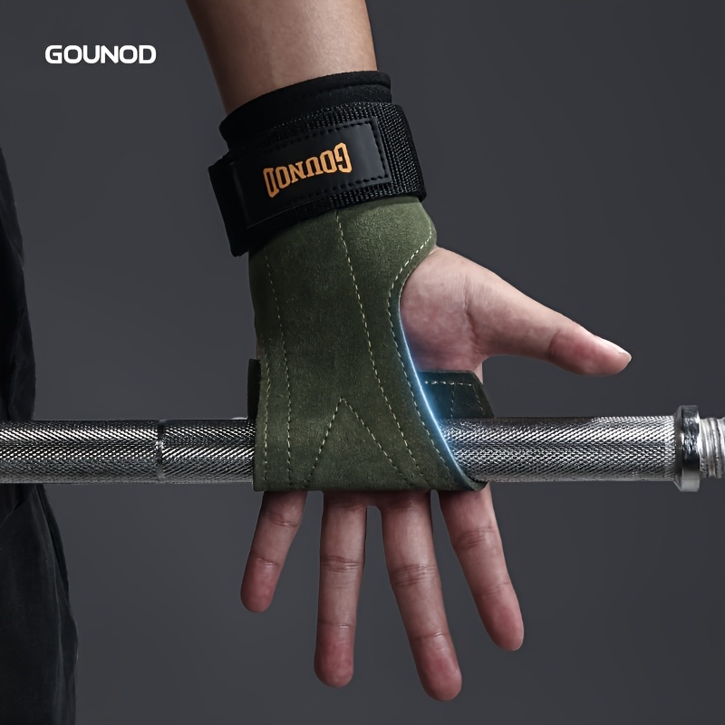 

Gounod Adjustable Leather Gym Grips - Multiple Colors, Palm Protection & Wrist Support For Weightlifting And Fitness Training, Pvc/ Material, Hook-and-loop Closure, Hand Wash Only, Gym Accessories