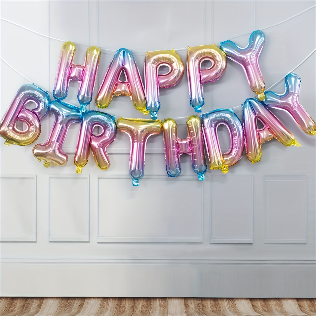

16-inch Happy Birthday Balloons Banner Set, Rose Gold Aluminum Film Letter Balloons, Reusable Occasion Decoration For Birthday Parties, Suitable For Ages 14+ (13-piece Set)