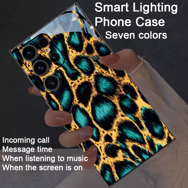 

Leopard Print Controlled Phone Case Suitable For S24ultra/s22ultra/223ultra/s21ultra/s20ultra/s10 5g/note20 Voice Controlled Phone Case - Night , Elegant Design, Nighttime Visibility