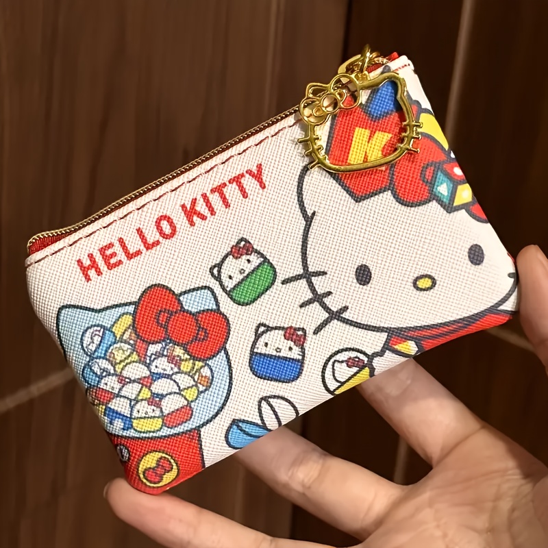 

1pc Of Sanrio Hello Kitty Stylish Wallet, In Rose , Easy To Clean With Wet Wipes, Featuring A Zipper Closure, A Compartment For Photos, Storage For Multiple Cards And Phone, With And No Lining.