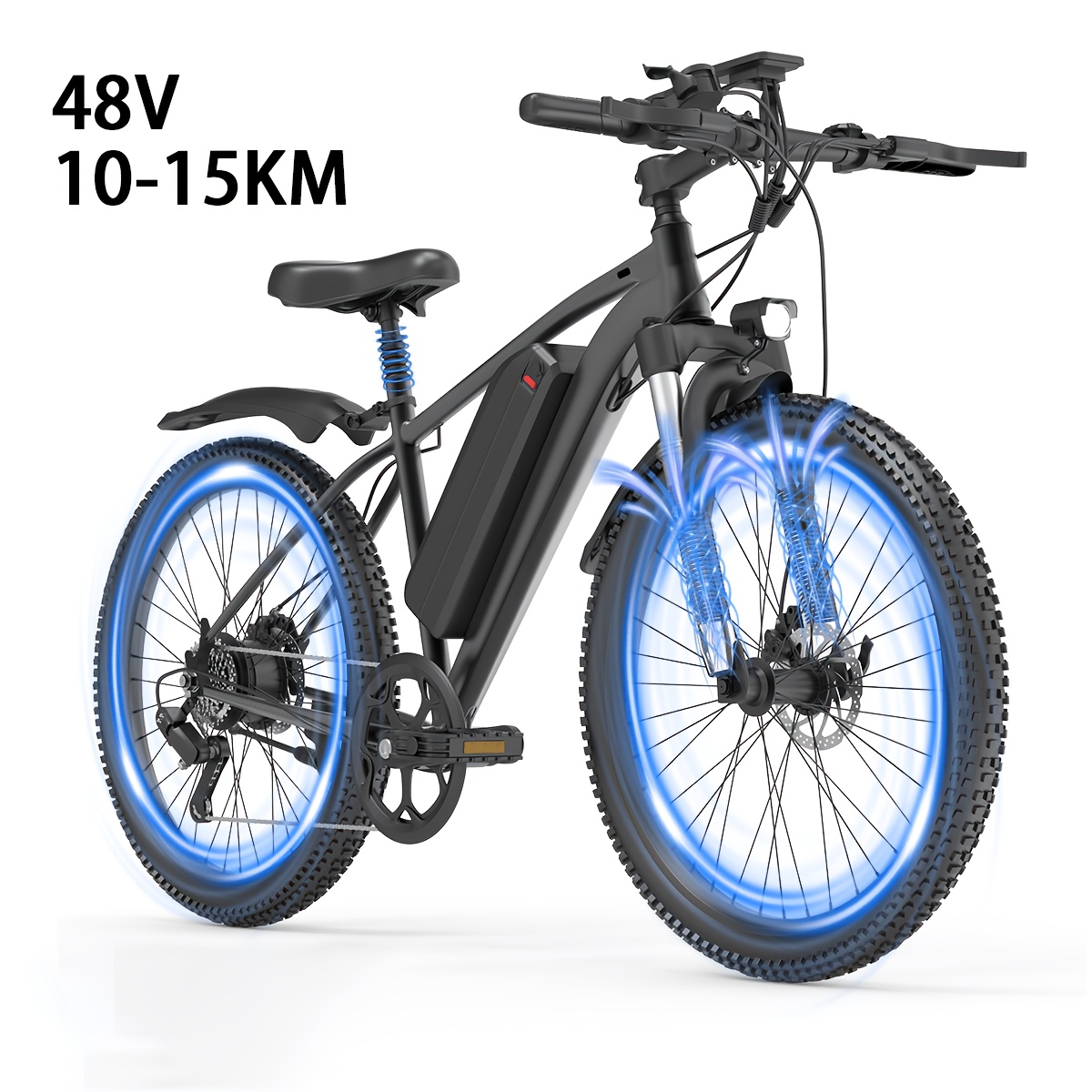 Image of Valentine's Day Edition Electric Bike, 25km/h Adult Commuting Electric Assist Bike With 250w 48v Battery, Brakes, Shock Absorption, Long For Short Trips To Work