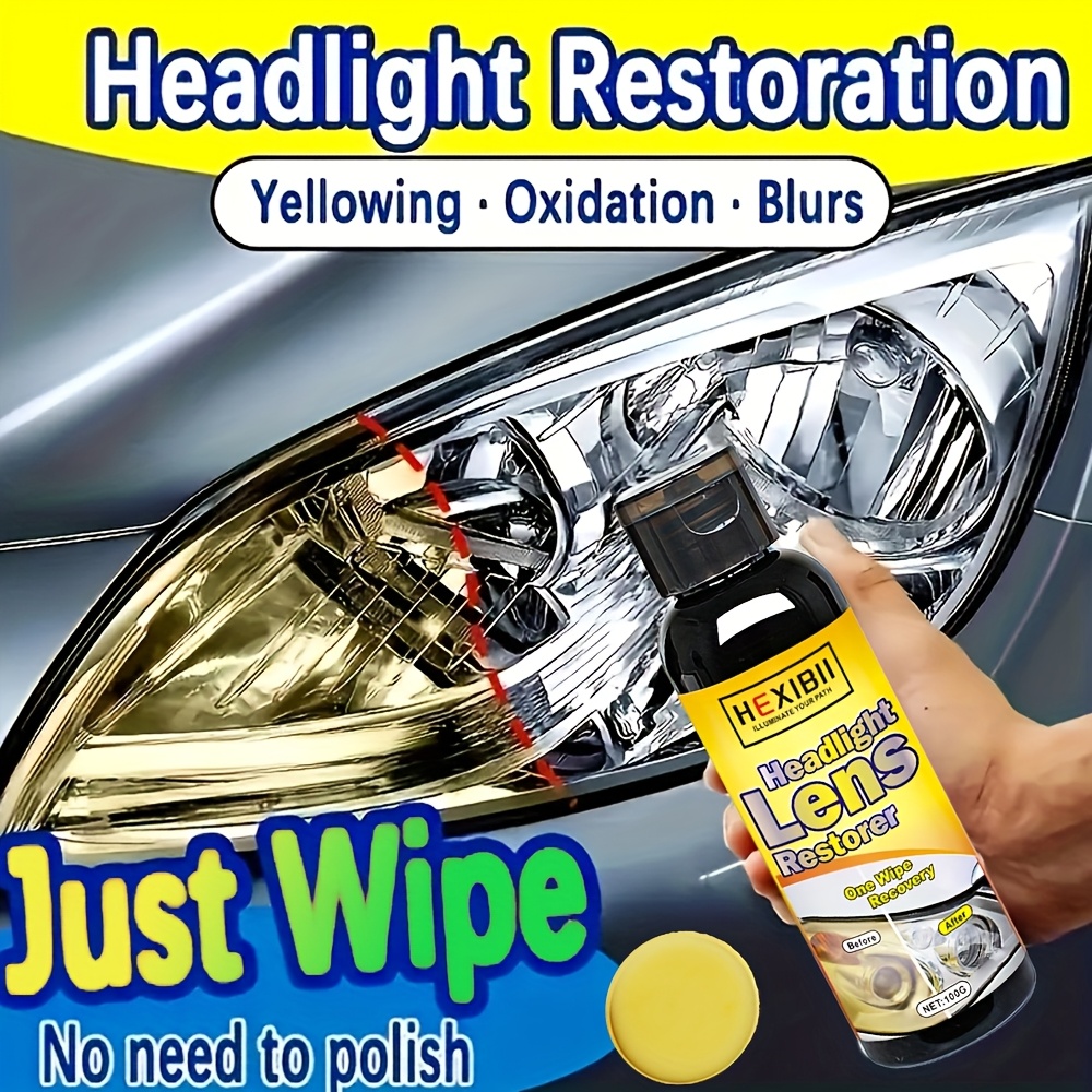 TEMU Automotive Headlight Lens Restorer Car Headlight Lens Restoration Kit Powerful Advance Headlight Repair Agent Repair Fluid For Repair