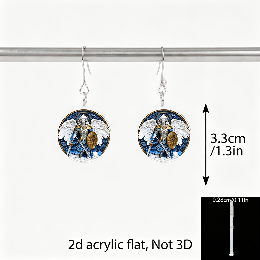 2D Acrylic Holy Knight on Expedition Pattern Earrings