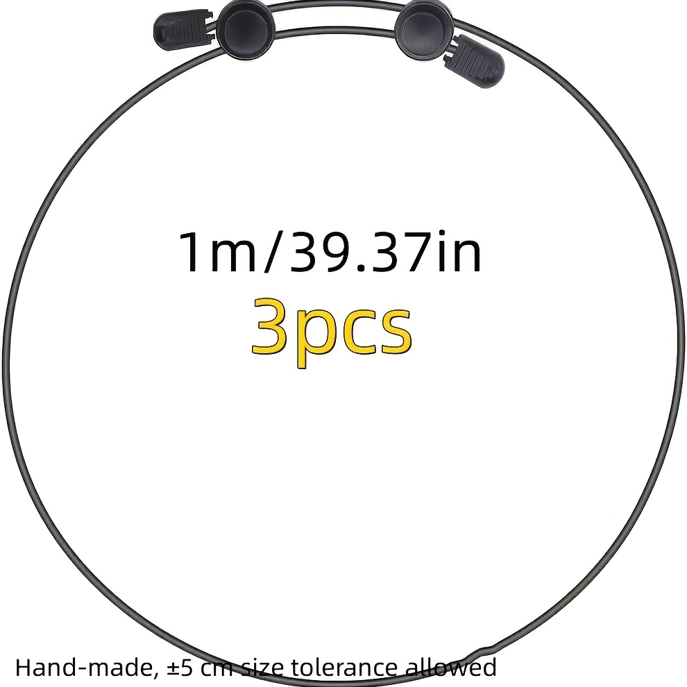 TEMU 3pcs Adjustable 1m/39.37in Drawstring Waist Clips - Invisible Hem Tightener, Sweater Shortener For Sweatshirts & Sweatshirt Belts
