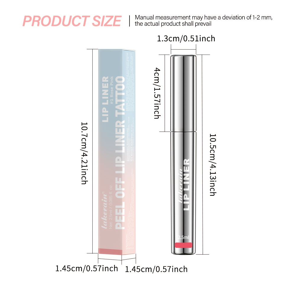 4-Color Matte Lip Liner, Long-lasting Color, Smudge-proof Lip Tattoo, Waterproof and Sweatproof, Moisturizing Nourishment, Fade-resistant, Cup-friendly, Suitable for All Light Beige Tones, Can be Combined with Lipstick or Lip Gloss, Creates Various Lip Looks, Mother's Day Gift