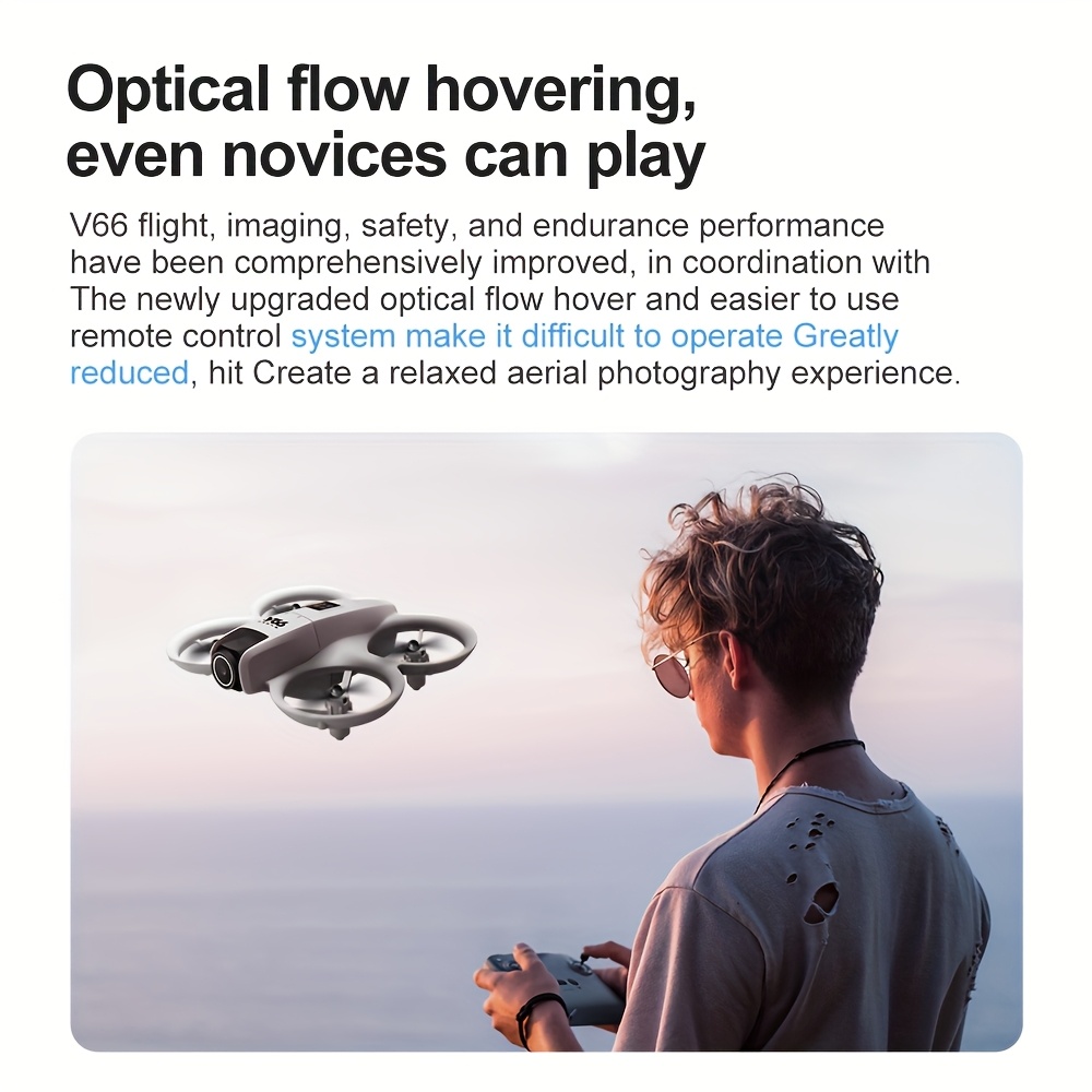 Remote UAV with High-Definition ESC Dual Cameras, Intelligent Obstacle Avoidance, Optical Flow Positioning, Safety Design, 360 Flip, Foldable Design, 6-Channel Gyroscope, One-Button Calibration/ Take-Off/ Landing, Headless Mode, LED Body/ Light, Emergency Stop, Waypoint Flight, Gravity Sensor, Outdoor Quadcopter, Perfect Holiday Gift.